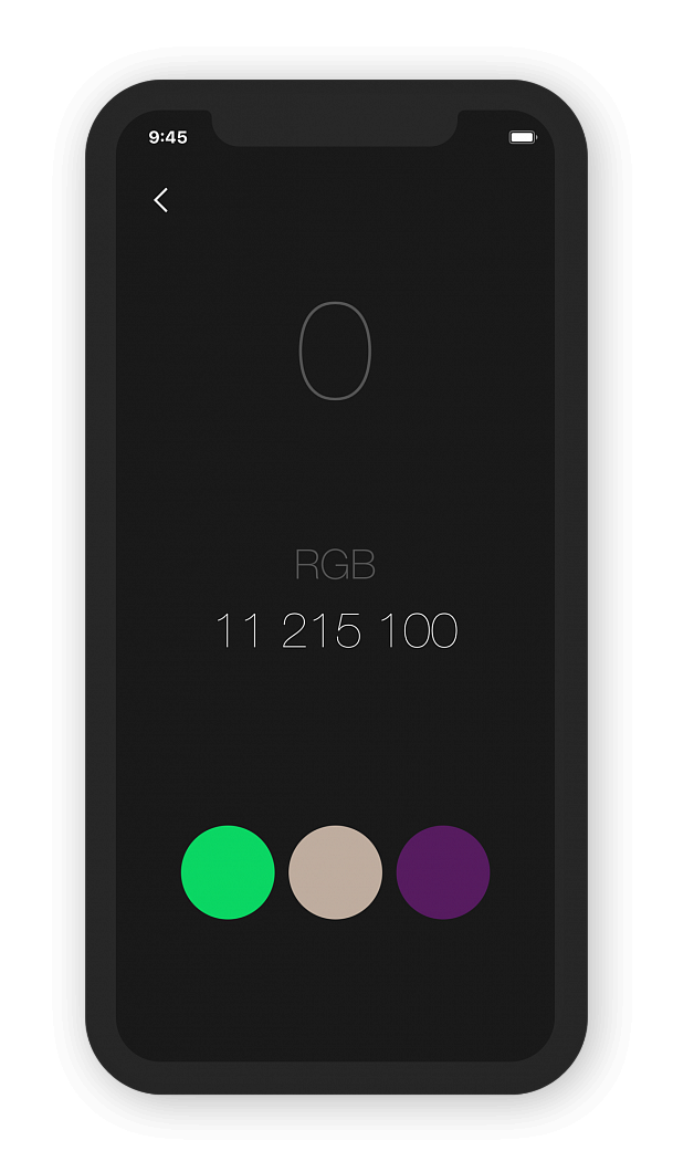 Режим игры с угадыванием цветов по RGB коду